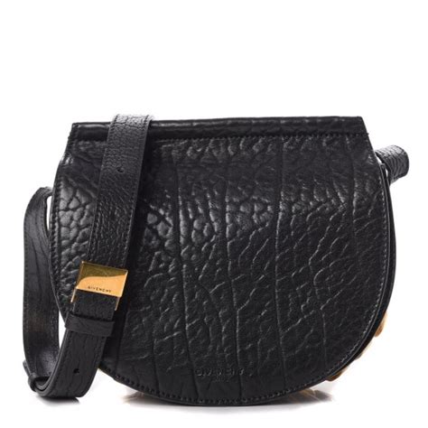 GIVENCHY Bullhide Mini Infinity Saddle Bag Black